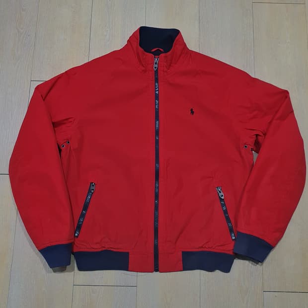 폴로 쉘드 자켓 봄버 L (105) 플리스 안감 방수자켓 