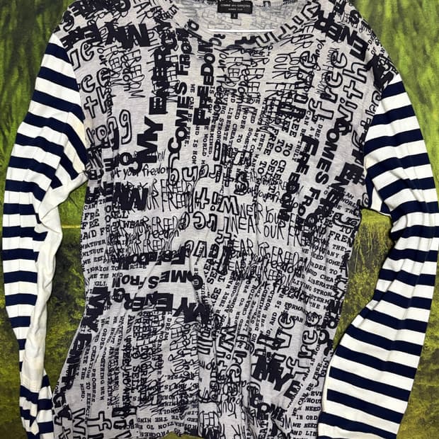 꼼데가르송 옴므 플러스 프린팅 티셔츠