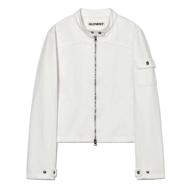 글로니 본즈 데님 자켓 화이트
