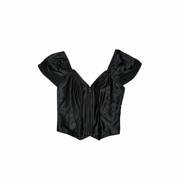90s POLA Sofical 고스무드 새틴 코르셋 탑