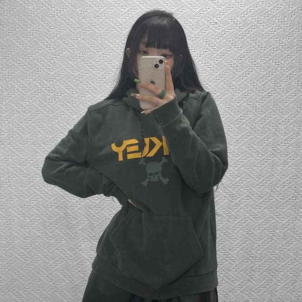 오클리 TC 올드스쿨 레트로 스컬 딥그린 후드티 M C09493