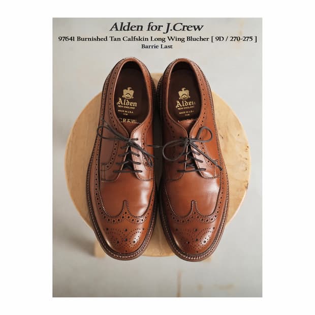 알든 97641 9D(270-275)사이즈 꼬냑 카프 윙팁 더비