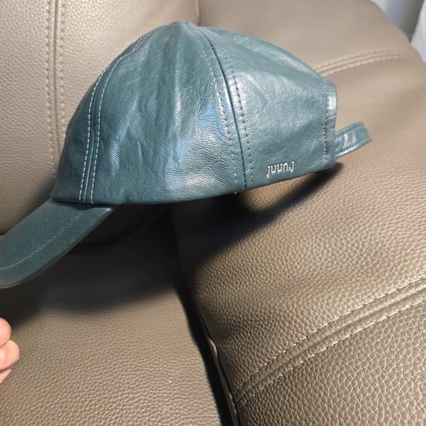 준지 청록색 레더 봍캡