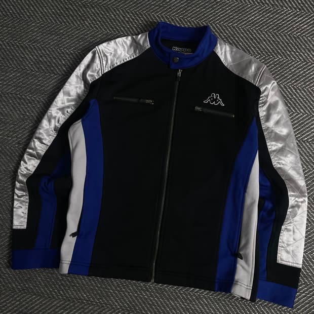 00s 카파 올드스쿨 바이커 레이싱 자켓 y 3433