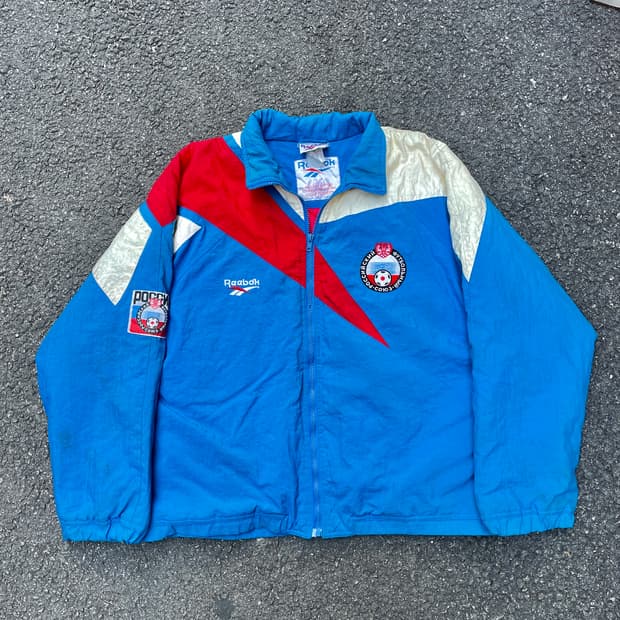 90s 리복 1993 러시아 poccnr 패치 봄버 올드스쿨 점퍼 XL