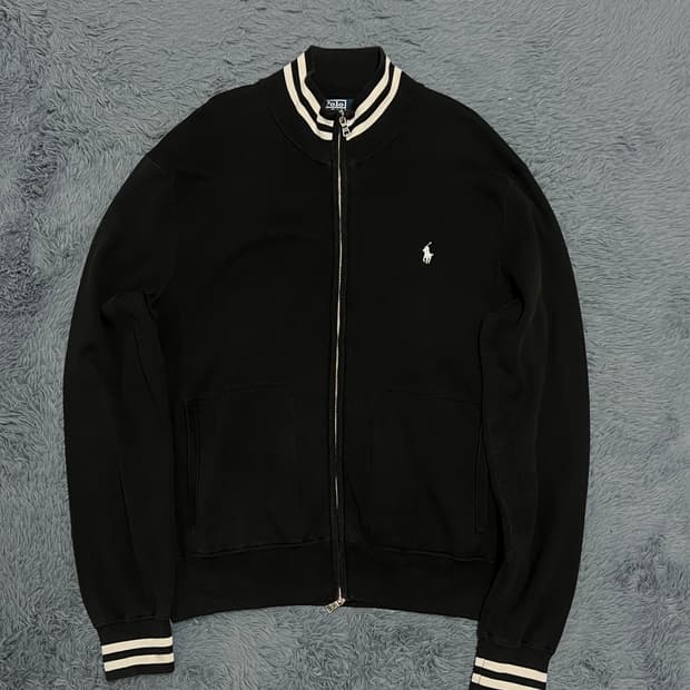 폴로랄프로렌 블랙 니트 집업 XXL