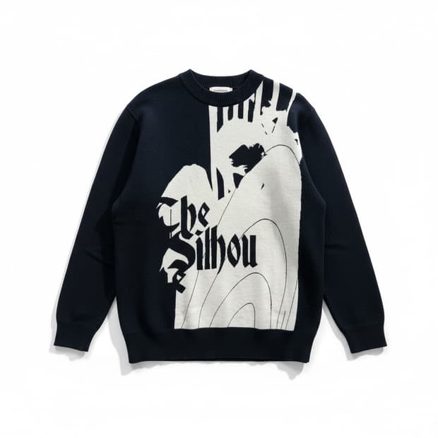 ETCE SILHOUETTE  그래픽 니트 L