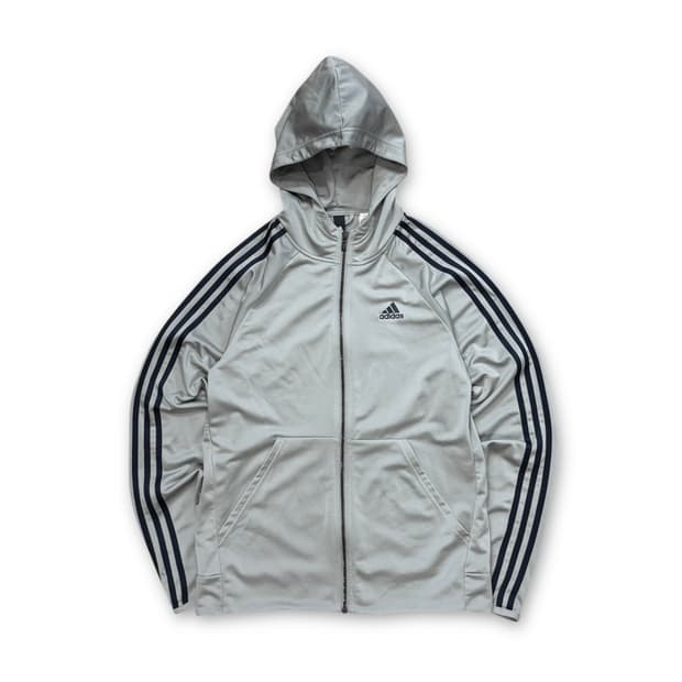 아디다스 그레이 네이비 후드 져지 
