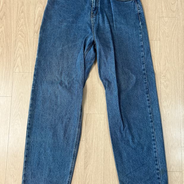 비에스래빗 카펜터 루즈핏 데님 팬츠 딥블루