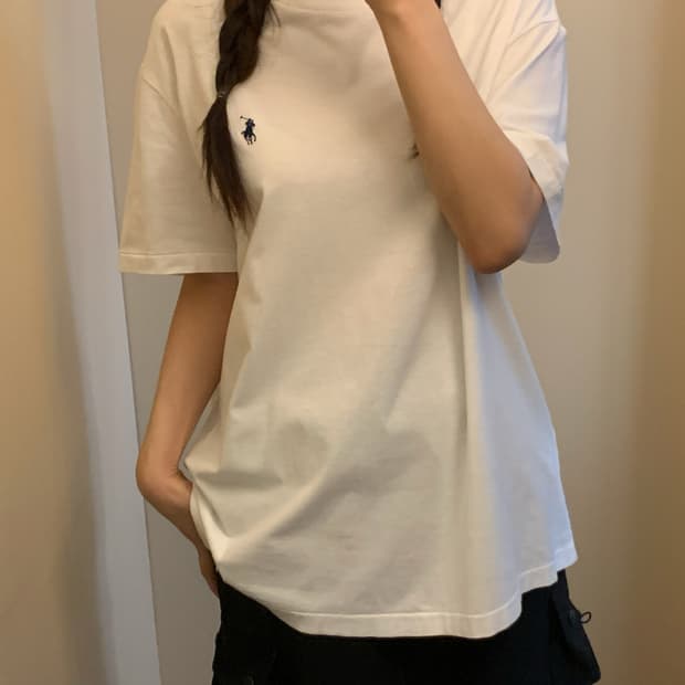 폴로 화이트 반팔 티셔츠