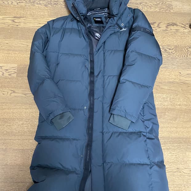 네셔널 지오그래픽 카이만 3 구스다운 롱패딩 챠콜 L사이즈