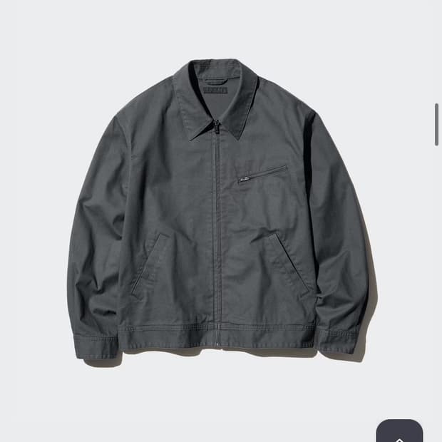 유니클로 집업 블루종 다크그레이 (m사이즈)