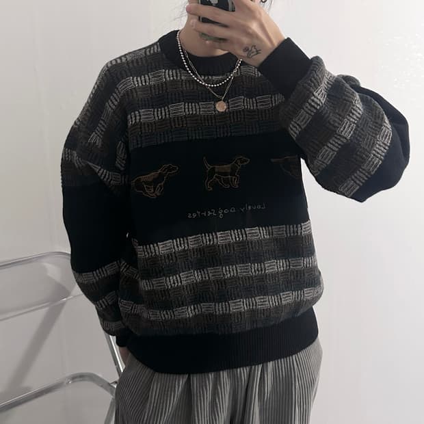 Laurel club® 올드스쿨 니트 일본빈티지