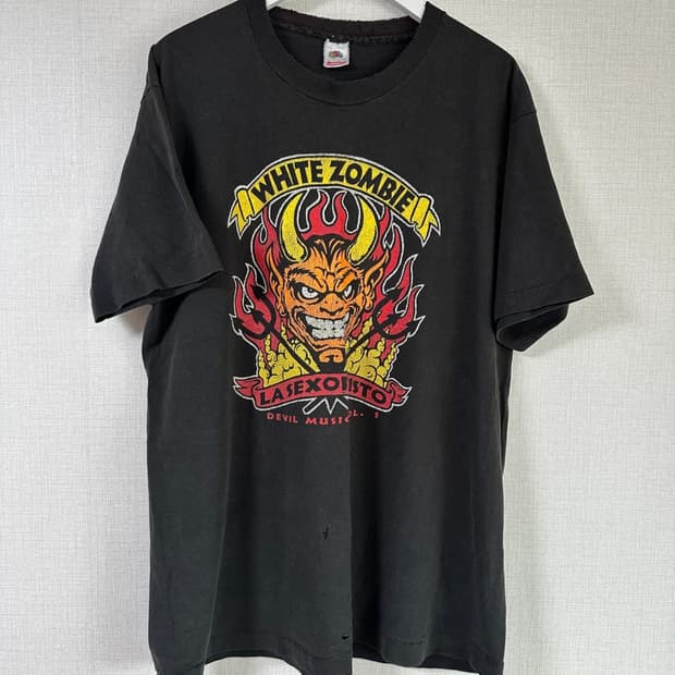 90s white zombie thrashed t