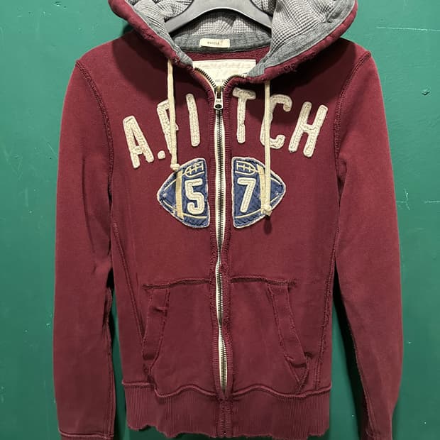 아베크롬비 후드집업 버건디 S