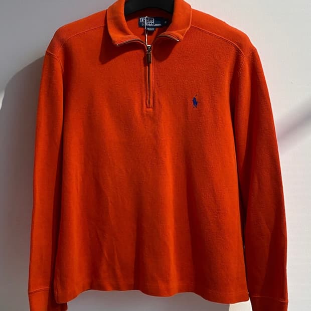 폴로 랄프로렌 하프 집업 코튼 니트