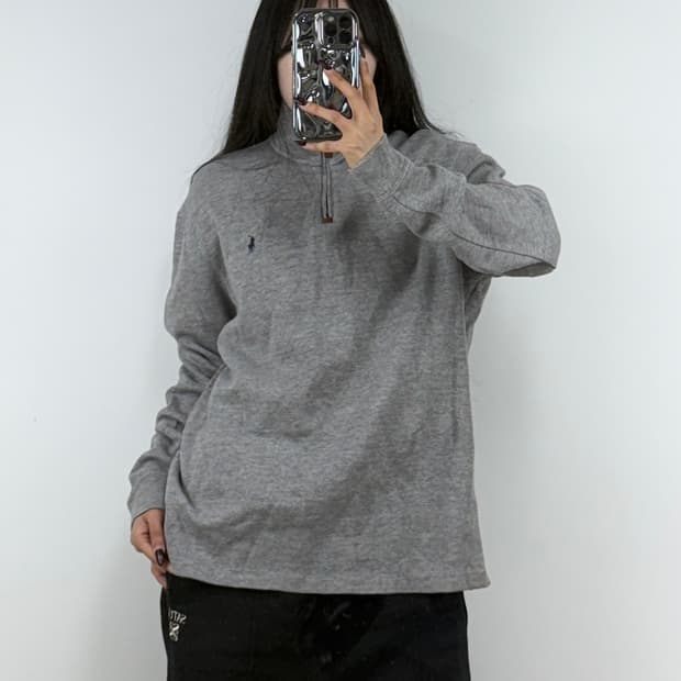 폴로랄프로렌 그레이 하프집업 스웨터 E57