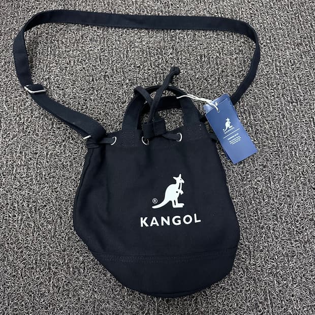 [새상품] KANGOL 캉골 캔버스 미니 복주머니 여성 크로스백 가방 