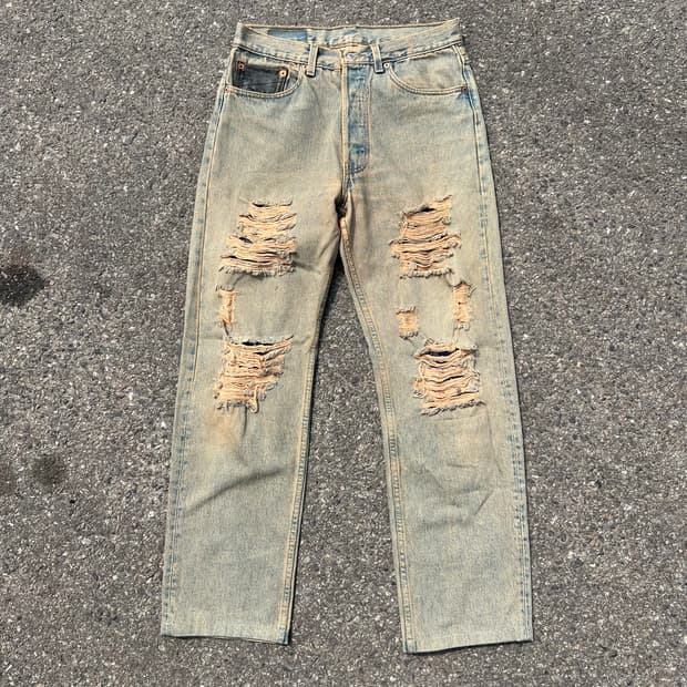 90‘s 리바이스 그런지 커스텀 501 데님 팬츠