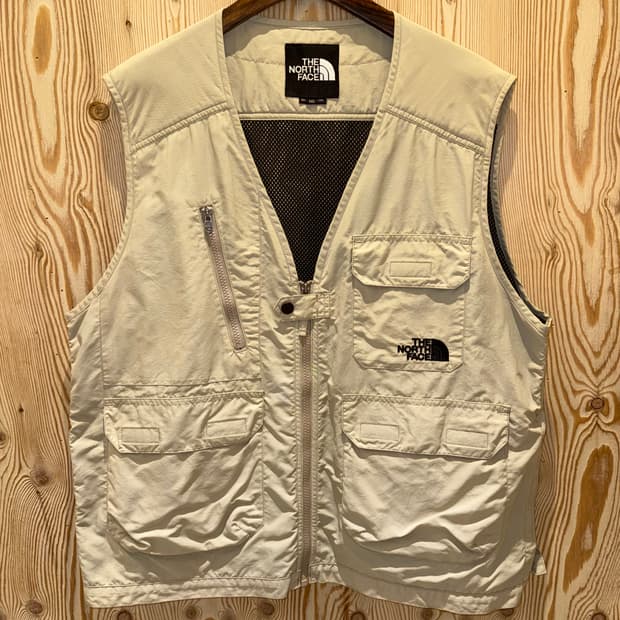 노스페이스 나일론 피싱 베스트 베이지