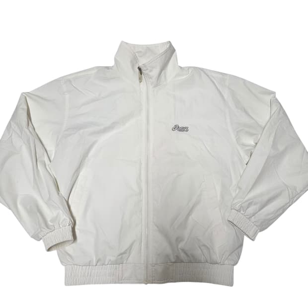 아식스 화이트 바람막이 여성 100 (실측 62/60, 105까지)