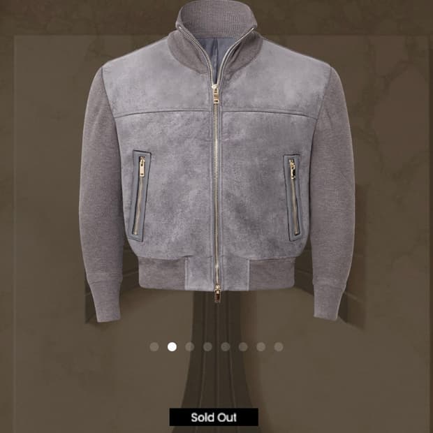 라피나토 스웨이드 니트 집업 50