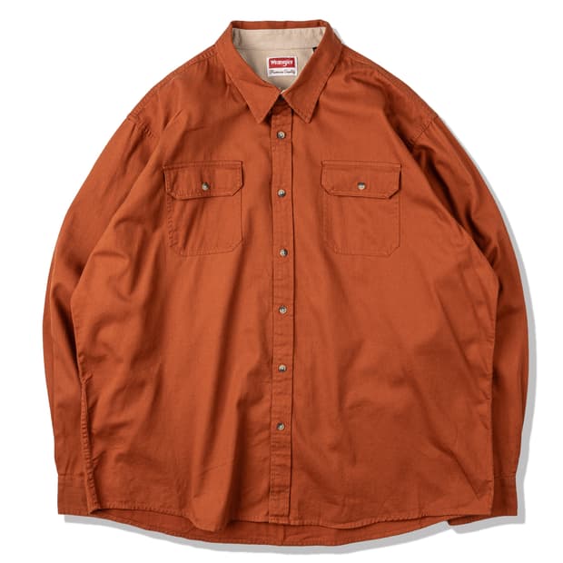Wrangler 투 포켓 트윌 워크 셔츠