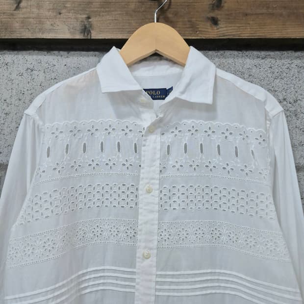  랄프로렌 폴로 아일릿 코튼 포플린셔츠