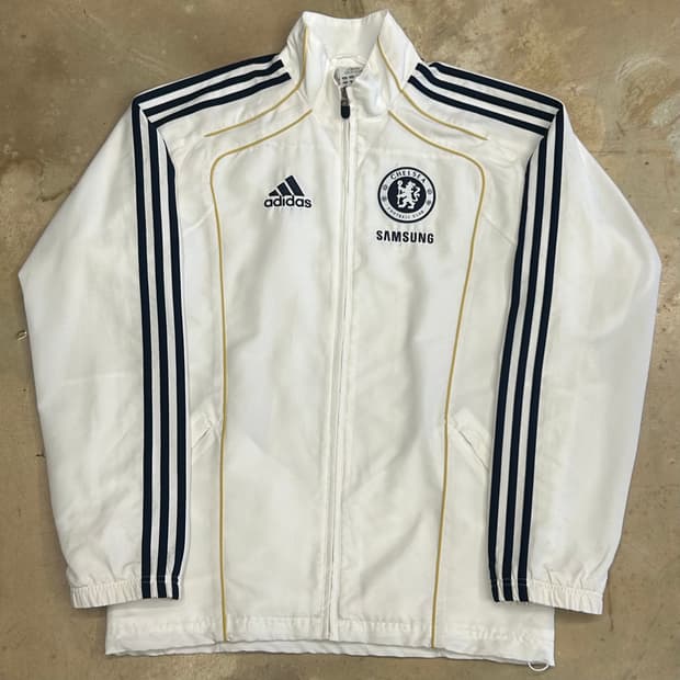 아디다스 첼시FC 화이트 바람막이 