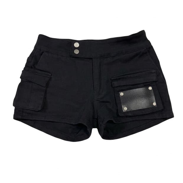 에트오소메 Leather Patch Cargo Short Pants
