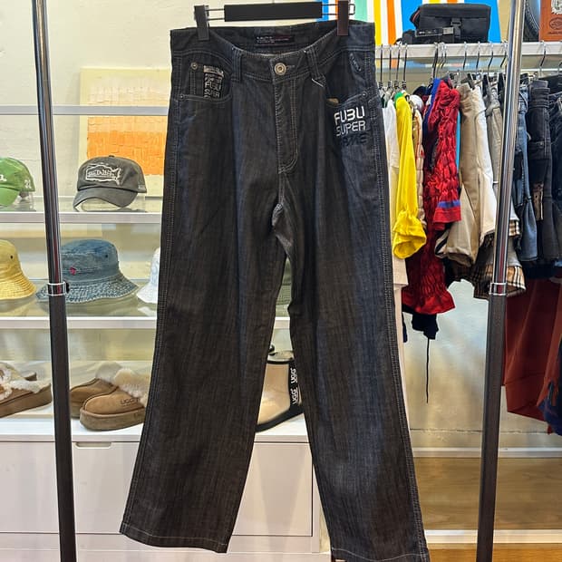 FUBU 레터링 흑청대님