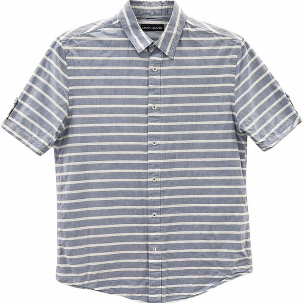 DKNY JEANS 스트라이프 반팔 셔츠 S