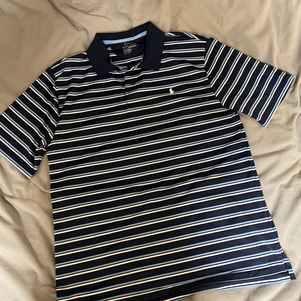 폴로 랄프로렌 퍼포먼스 라인 줄무늬 카라티 L