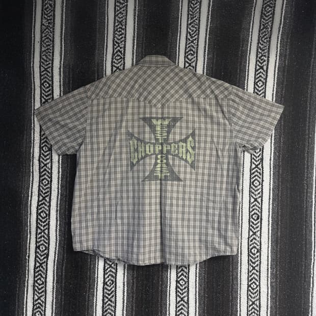 00s west coast choppers 체크셔츠