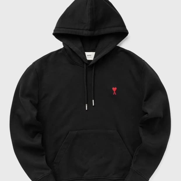 아미 스몰 하트 로고 후드티 L