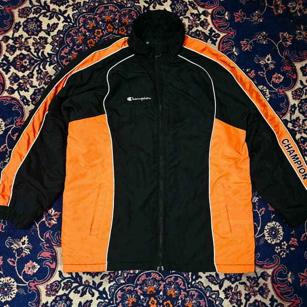 챔피온 90's 빈티지 사이드라인 레터링 바람막이 점퍼 