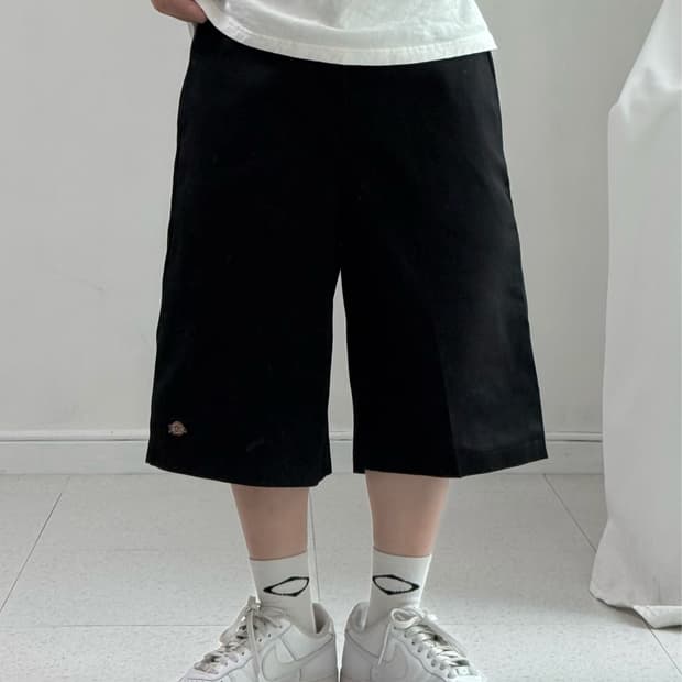디키즈 블랙 버뮤다 팬츠