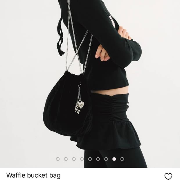 쓰리타임즈 Waffle bucket bag