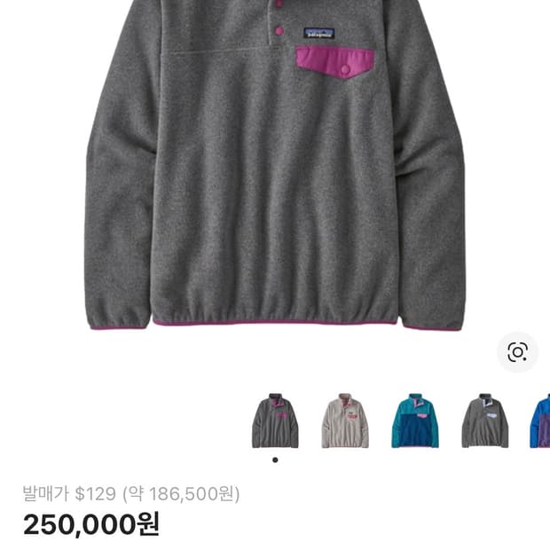 파타고니아 신칠라 니켈 그레이 핑크 s