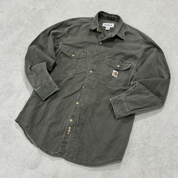 칼하트 Elkhorn Twill 워크 셔츠 블랙 XL