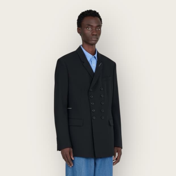 46/ 디올 옴므 18FW 아뜰리에 3-스티치 더블 블레이저