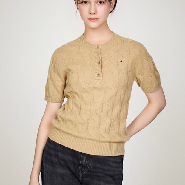 타미힐피거 반팔 니트 한섬