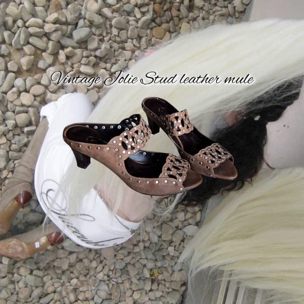 Vintage Jolie Stud leather mule