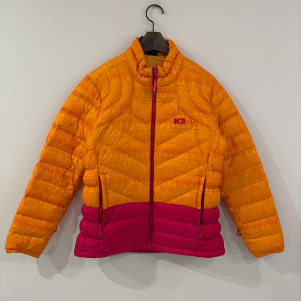 K2 여성 오렌지 핑크 경량 패딩