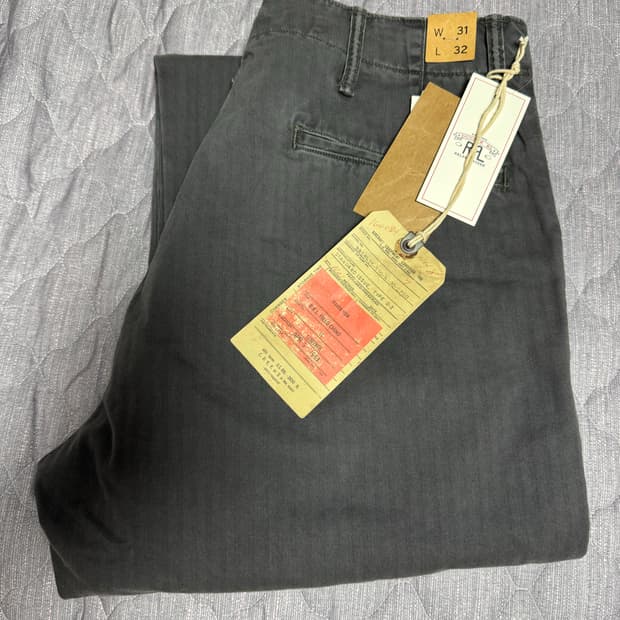 rrl 헤링본 필드 팬츠 31/32