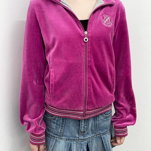 헬로키티 핑크 벨벳 집업