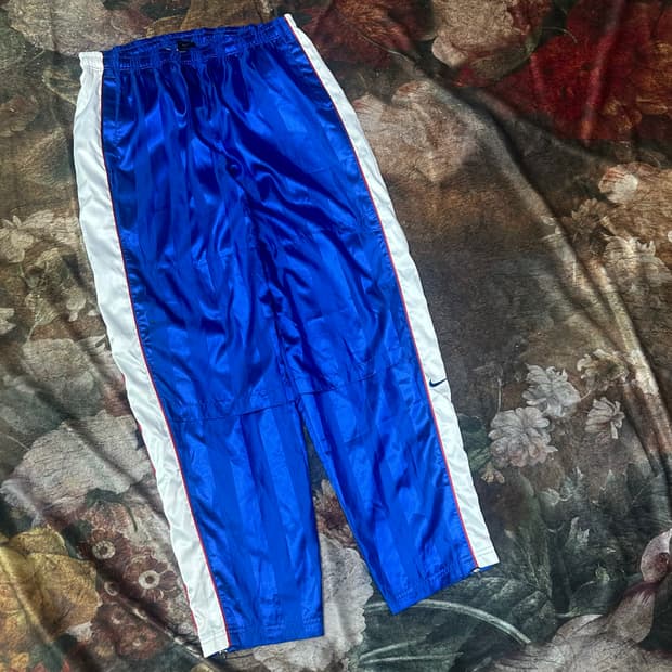 나이키 올드스쿨 일본판 스트라이프 스우시블루트랙팬츠 L