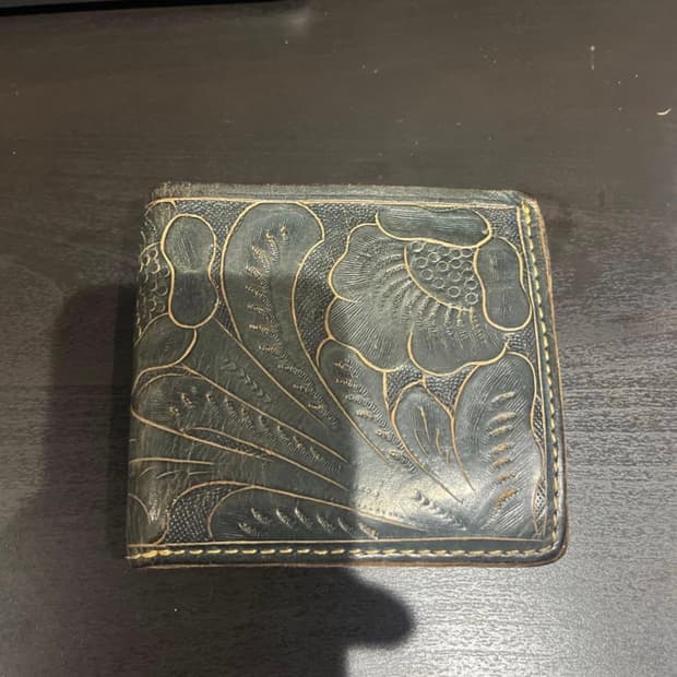 RRL 인디고 카빙 지갑