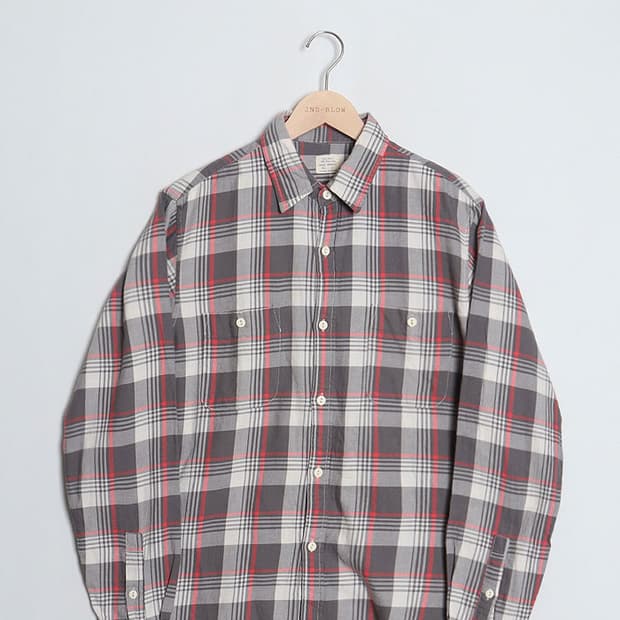  BACK NUMBER LightFlannel Check Shirts