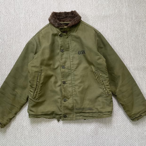 4~50s  og 미 해군 N-1 밀리터리 덱 자켓 